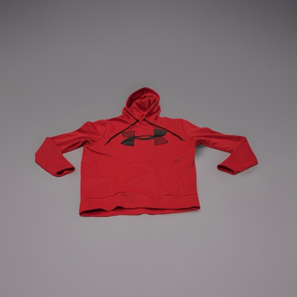 Under Armour Hoodie Mens Small Red Loose Pullover Pocket vintage original